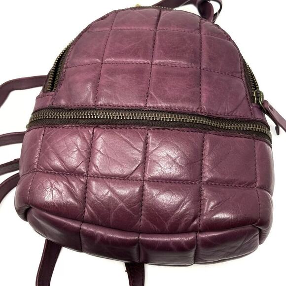 Harbour 2nd Quilted Leather Mini Backpack Purple 8” X 7” X 3” main image 7